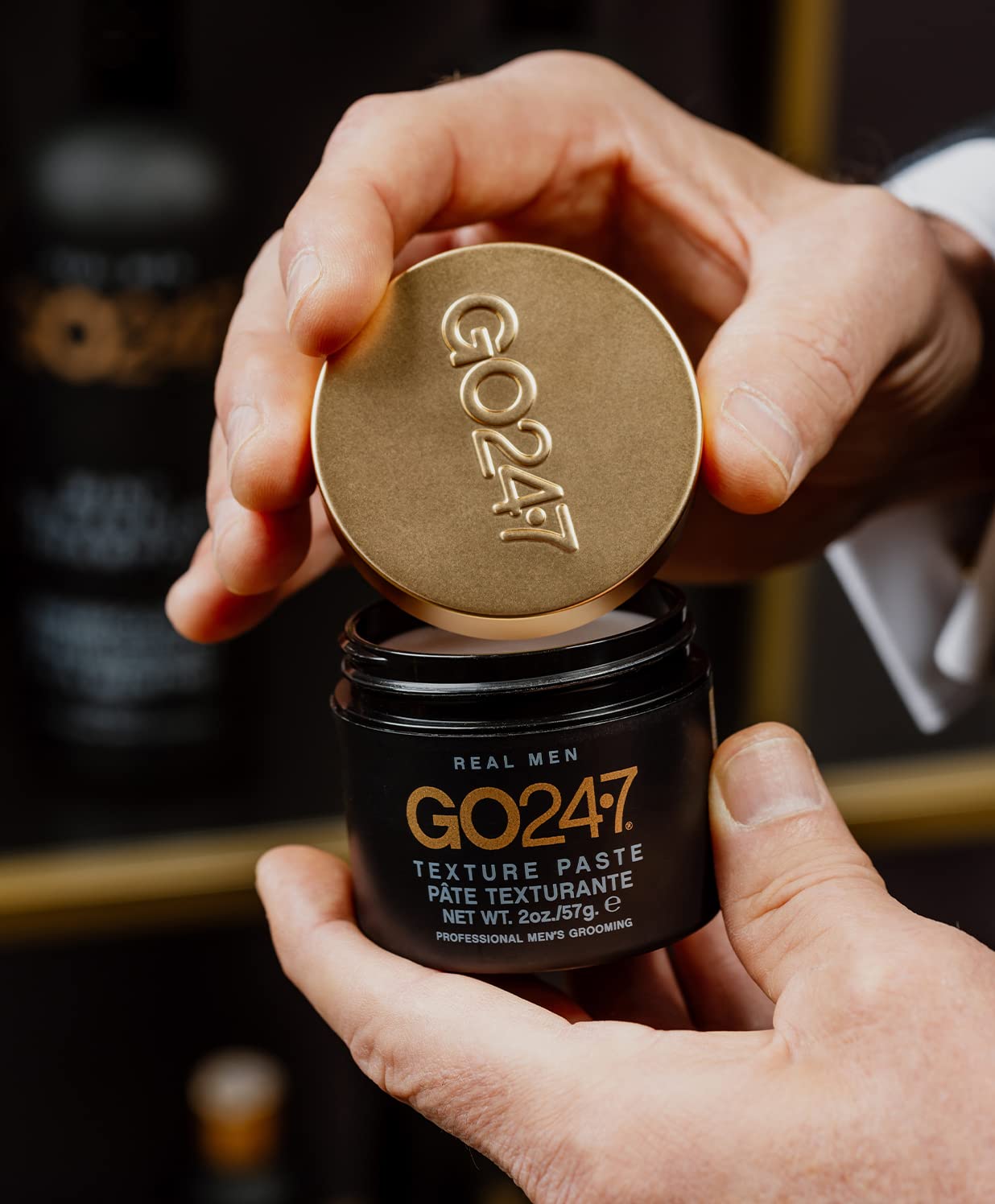 GO247 Texture Paste - Strong Hold, Matte Finish Styling Paste for Men - Adds Volume, Texture & Definition - Long-Lasting Control Without Shine - Ideal