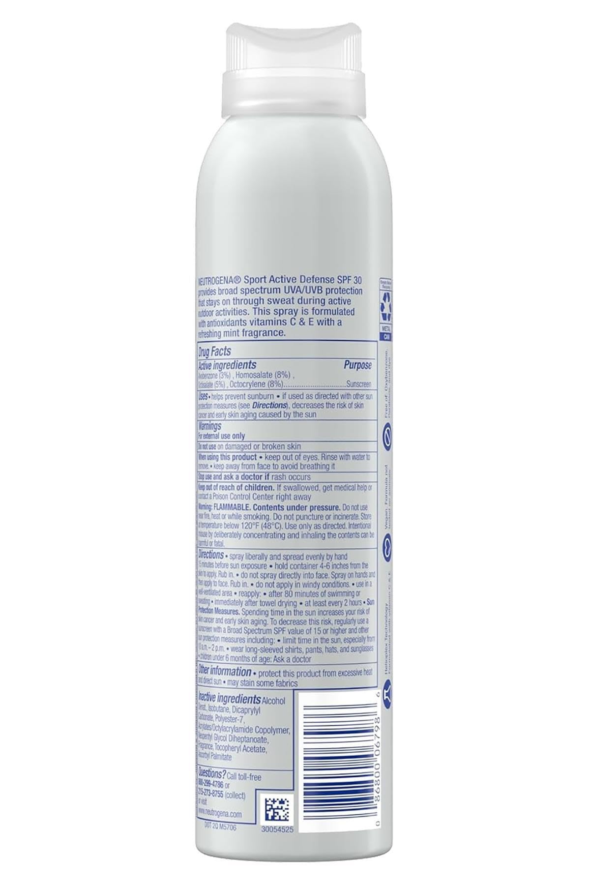 Neutrogena, Sport Body Spray 30 Spf Sunscreen, 5 Ounce