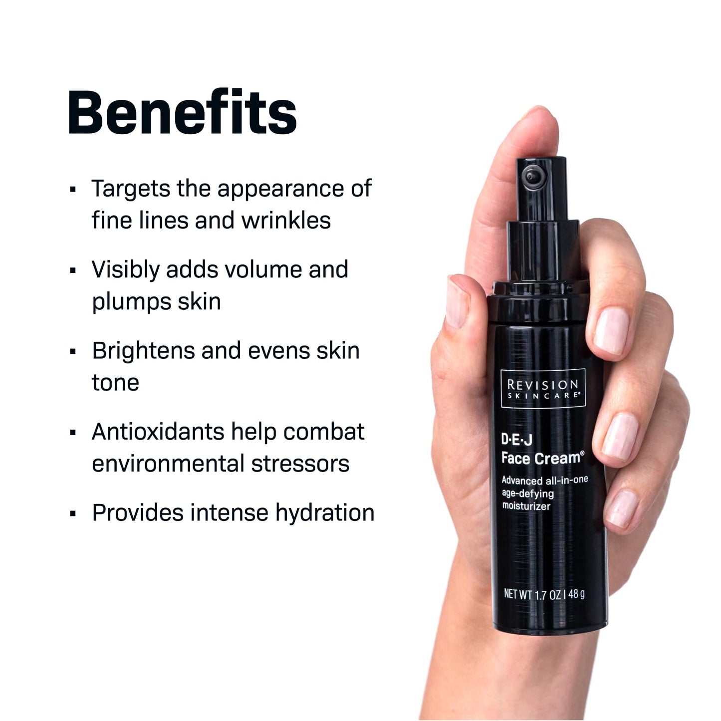 Revision Skincare D·E·J Face Cream®, Advanced Anti Aging Moisturizer, Lifting and Firming, Antioxidant Rich, 1.7 oz