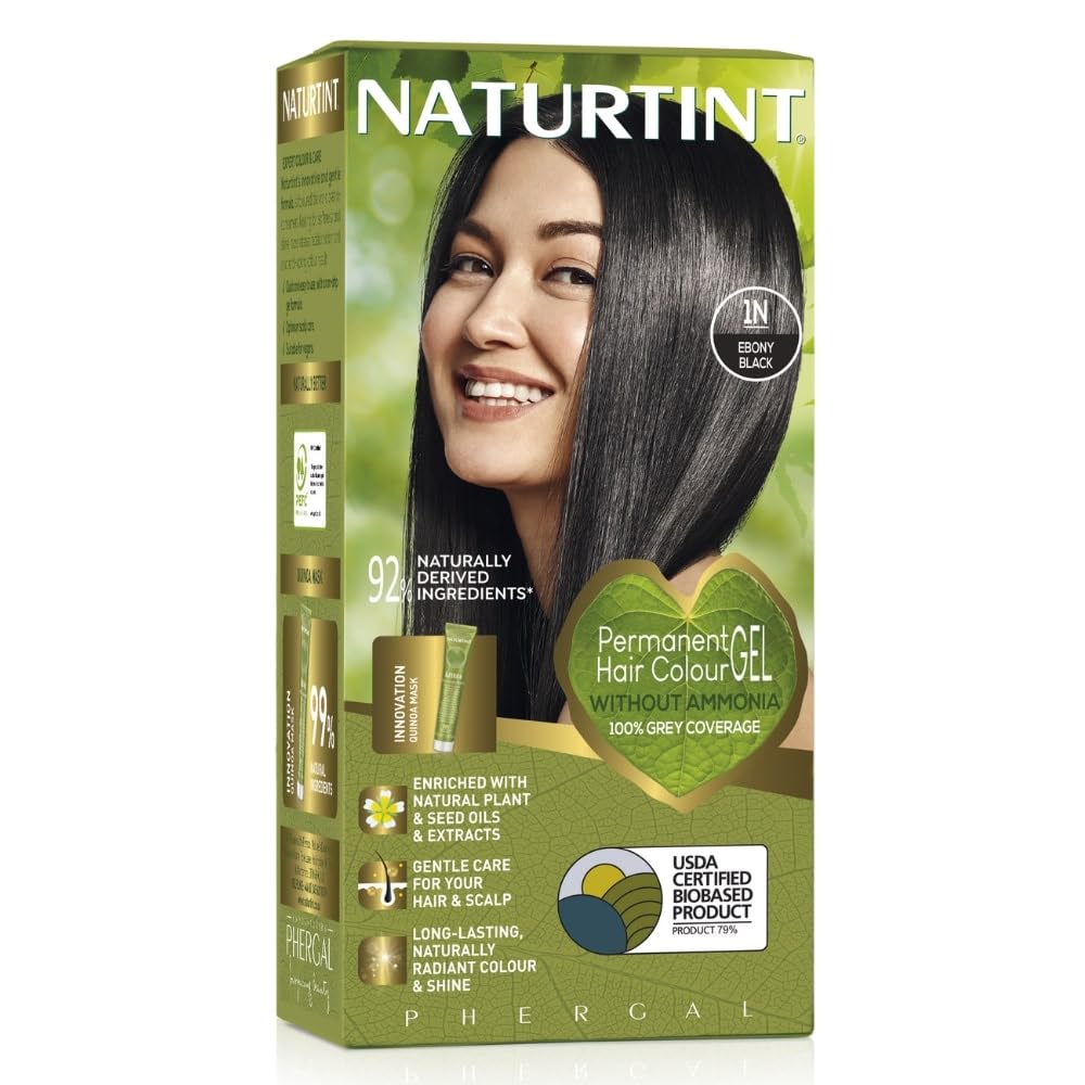 Naturtint 1N Ebony Black Hair Color, 5.07 FZ