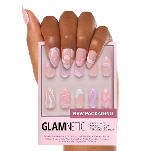Glamnetic Press On Nails - Wild Card | Opaque UV Finish Short Pointed Almond Fake Nails, Salon Quality Pastel Nails in 12 Sizes - 24 Nail Kit Beauty & Personal Care Glamnetic