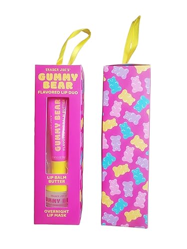 Trader Joe's Gummy Bear Flavored Lip Duo Set : Lip Balm Butter & Overnight Lip Mask