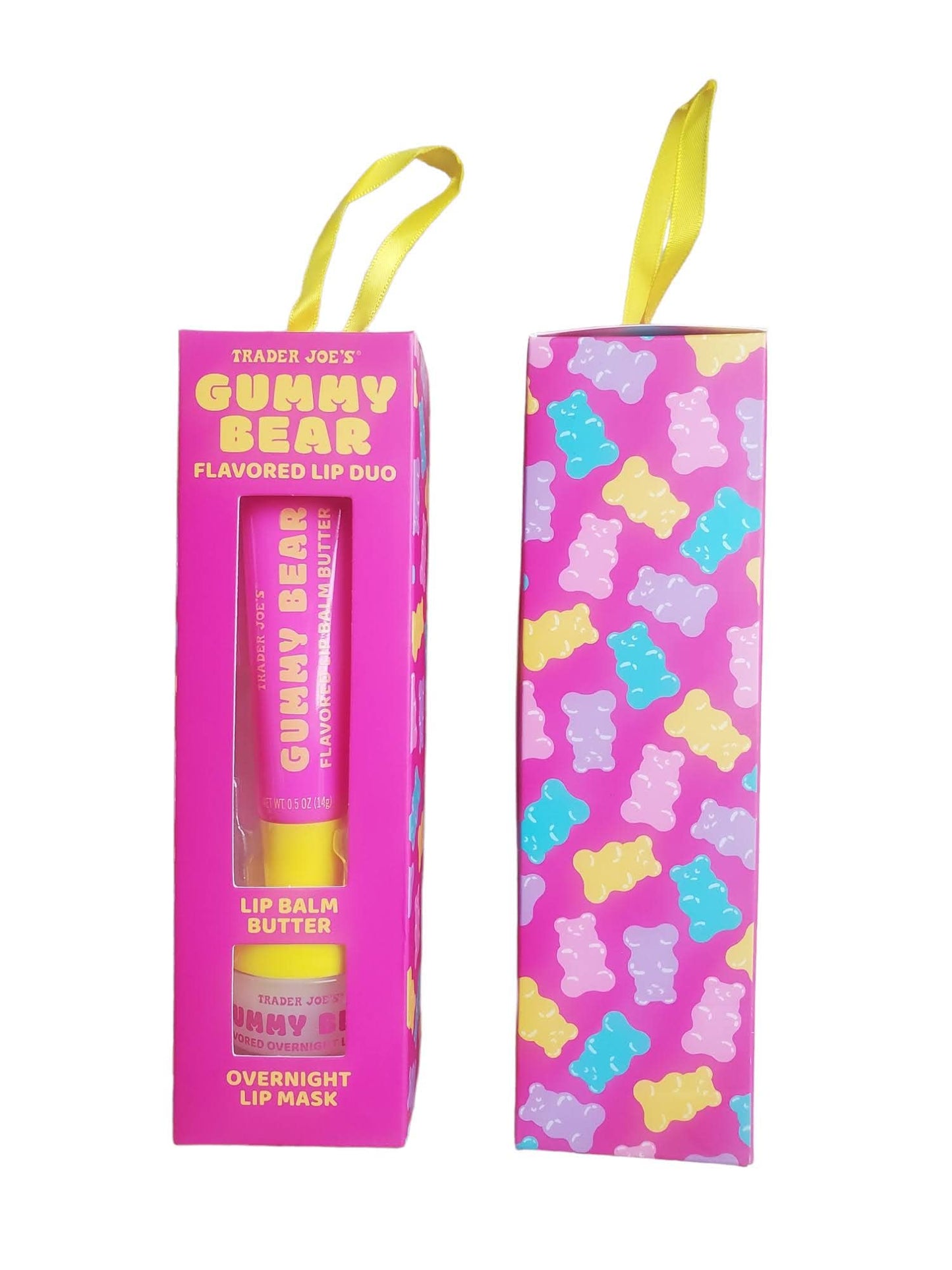 Trader Joe's Gummy Bear Flavored Lip Duo Set : Lip Balm Butter & Overnight Lip Mask