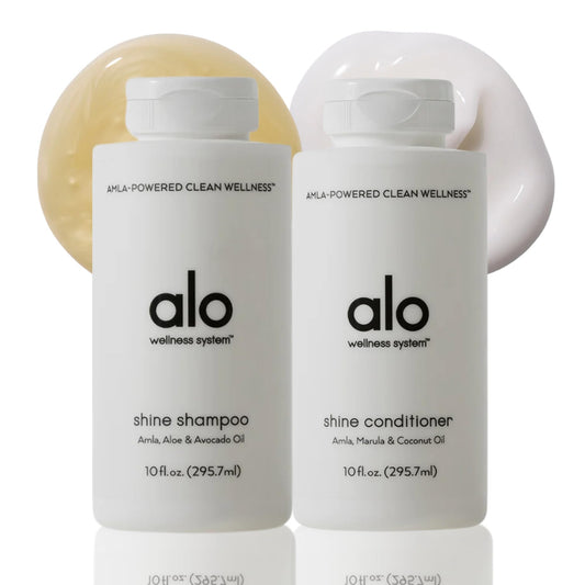 ALO Shine Shampoo & Conditioner Set | Smooths, Fights Frizz & Adds Bounce | Sulfate-Free, Botanical Oils for Weightless Hydration | All Hair Types |