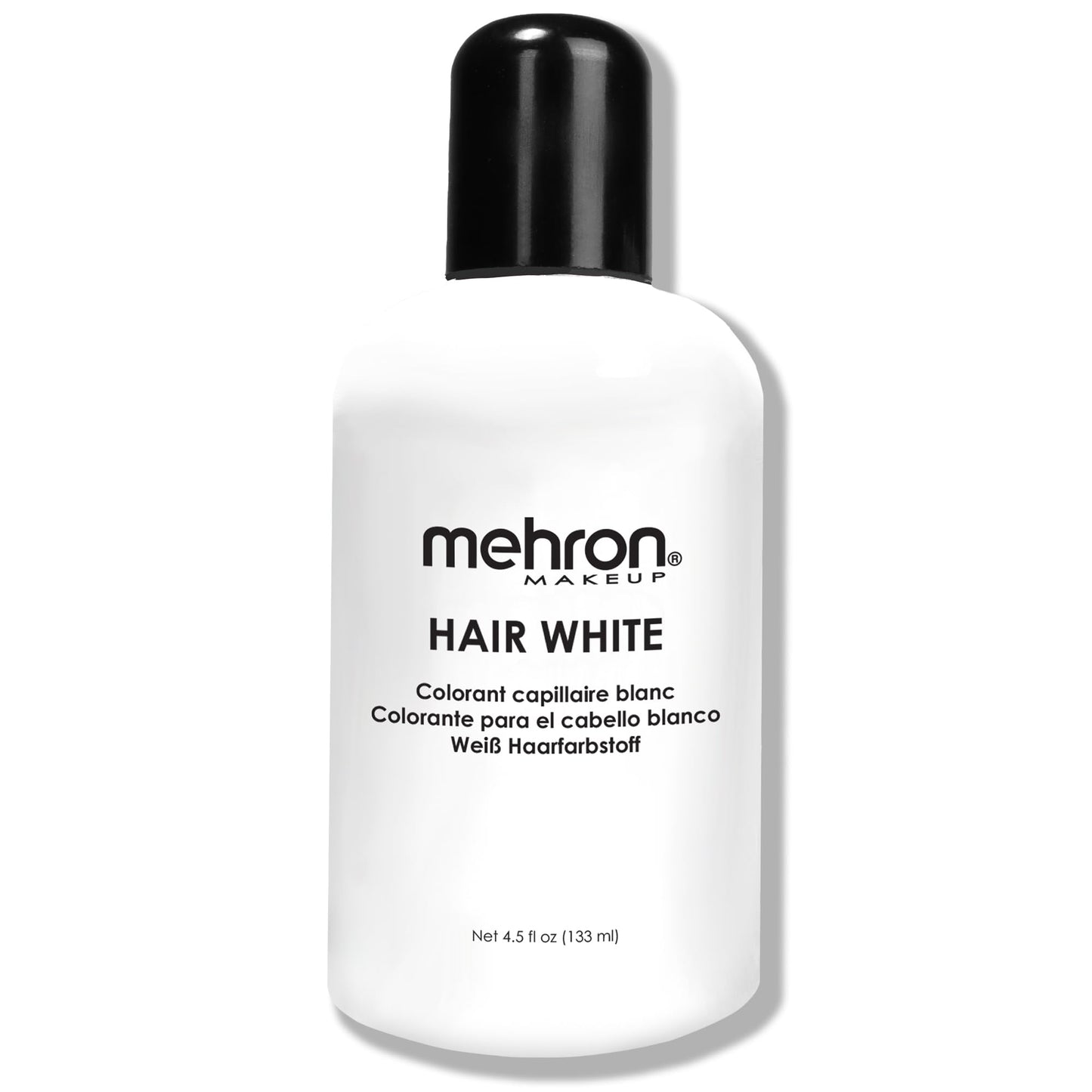 Mehron Makeup Hair White | Washable White Hair Dye | Temporary Hair Color for Theatre, Cosplay, & Halloween 4.5 oz (133 ml) | Made in the USA