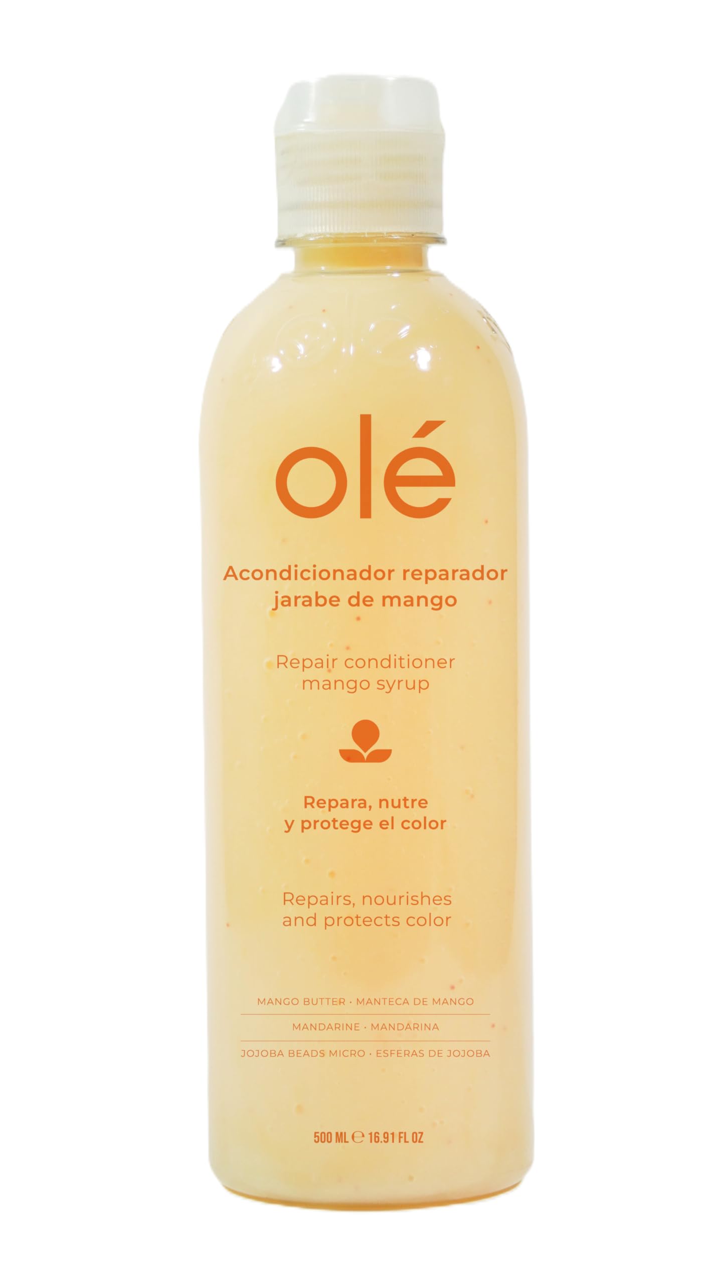 OLÉ Color-Protective Hair 5 Piece Pack - Fruit Mix Shampoo + Mango Butter & Tangerine Conditioner + Detangling Thermo protector + Anti-Frizz