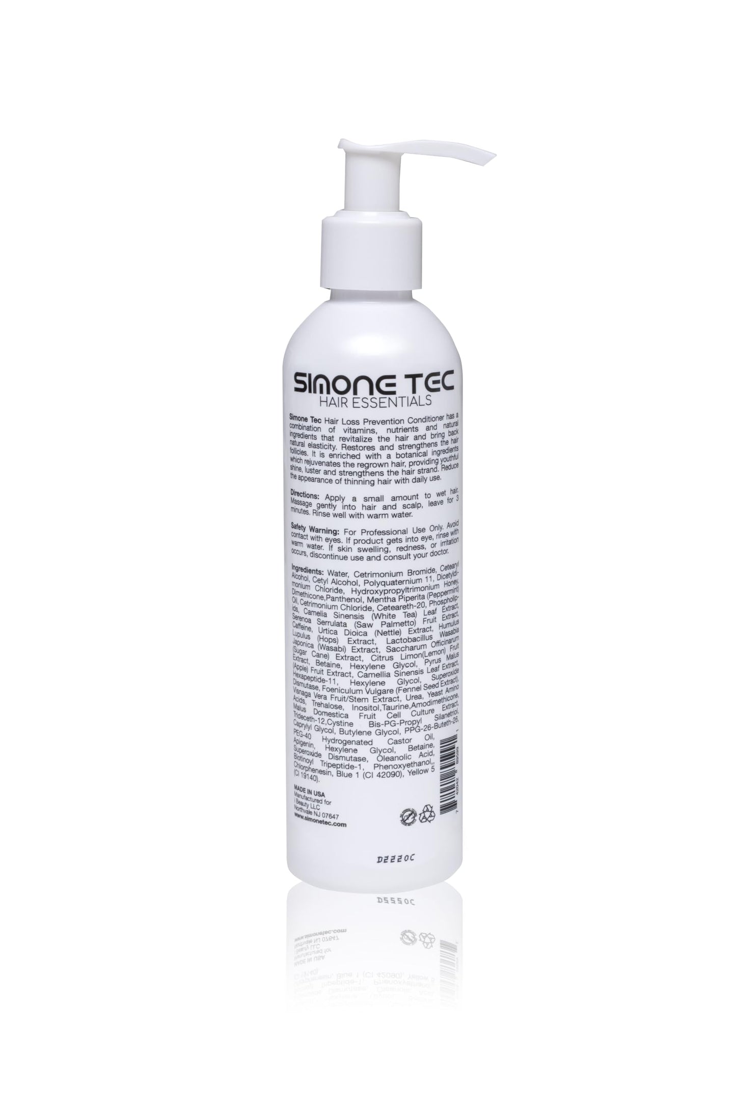 Simone Tec Prevention Anti-Hair Loss Shampoo & Conditioner (236ML) Scalp Care, Stimulate | Dx2-Dixidox Phase 1 & DNA-Pollen Phase 2 Treatment 10ml