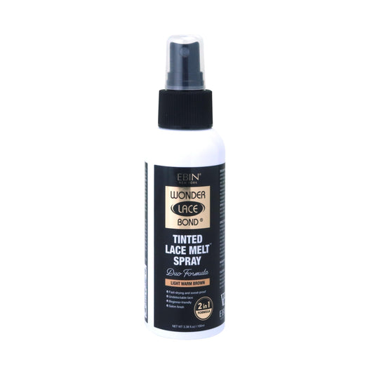 EBIN NEW YORK Wonder Lace Bond Tinted Lace Melt Pump Spray - Light Warm Brown | No Residue, Even Spray, Matching Skin Tone for Natural Look, 3.38oz