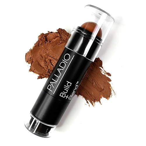 Palladio Contouring Makeup Stick BUILD + BLEND Contour Stick Makeup, Face Makeup for Perfect Sculpting Look, 0.23 Ounce (Amber Rose)
