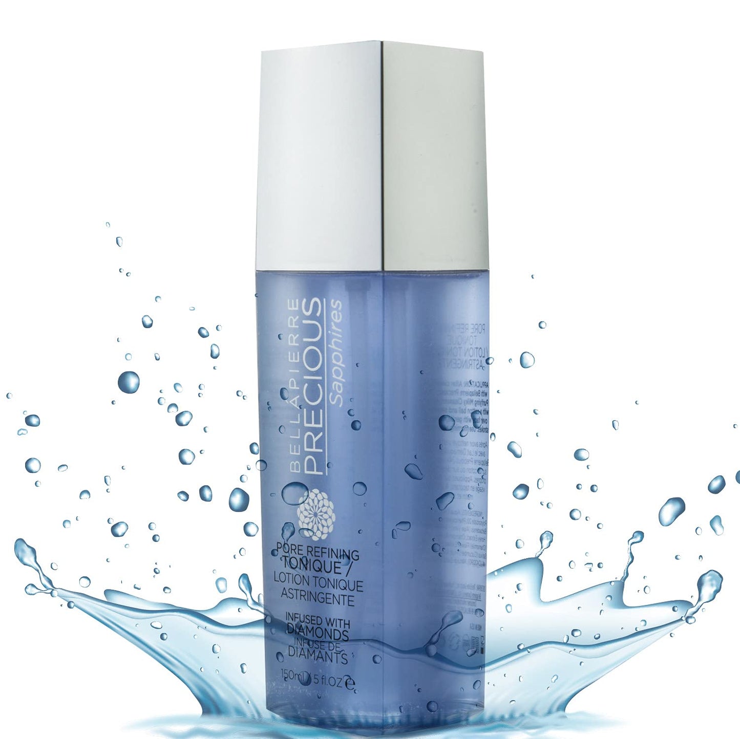 Bellapierre Precious Sapphires Diamond-Infused Pore Refining Tonique | All Natural Toner Gently Removes Makeup & Residue | Chamomile, Honey,