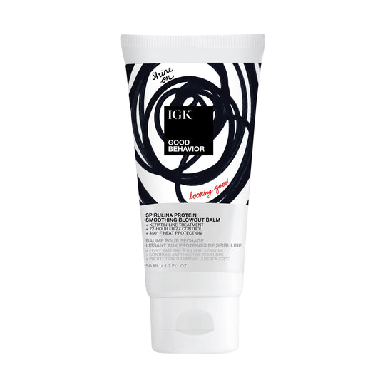 IGK GOOD BEHAVIOR Spirulina Protein Anti-Frizz Smoothing Blowout Balm Travel