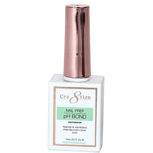 Cre8tion Nail Prep pH Bond, Professional Nail Dehydrator for Enhanced Adhesion, Removes Oil & Residues, 0.5 Fl Oz Beauty & Personal Care Cre8tion