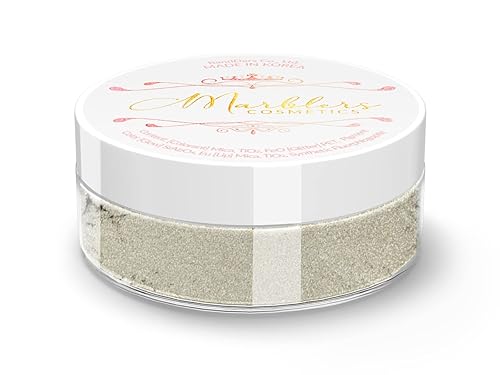 MARBLERS Fine Natural Mica Powder [Beige Gray] 0.11oz (3g) | Highly Pigmented | Non-Toxic, Vegan, Cruelty-Free | Eyeshadow, Body Butter, Nail Polish