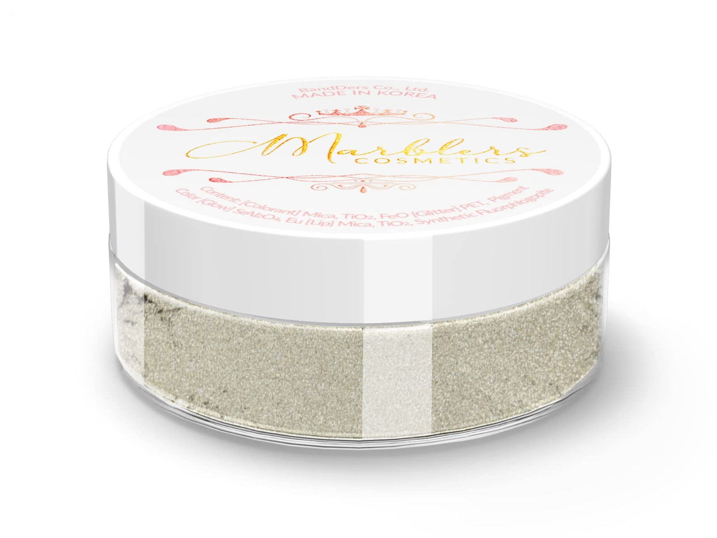 MARBLERS Fine Natural Mica Powder [Beige Gray] 0.11oz (3g) | Highly Pigmented | Non-Toxic, Vegan, Cruelty-Free | Eyeshadow, Body Butter, Nail Polish