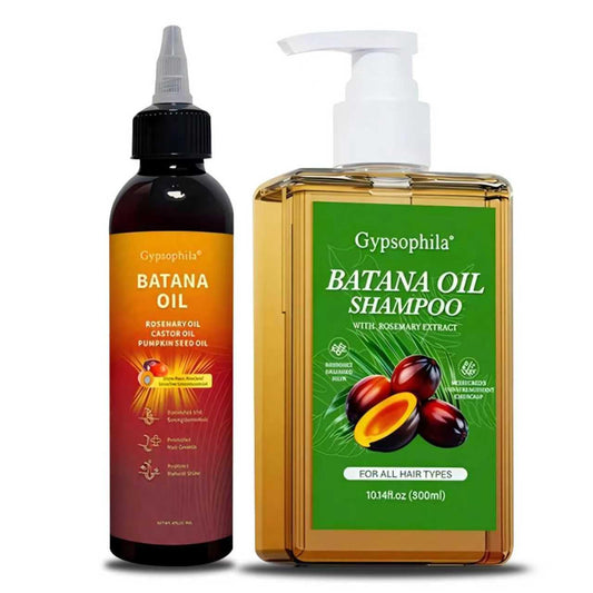 Shampoo and Conditioner Set for Hair Growth with Batana Oil & Rosemary - Biotin Blend for Thinning Hair, Sulfate-Free & Leave-In Hydration for Women