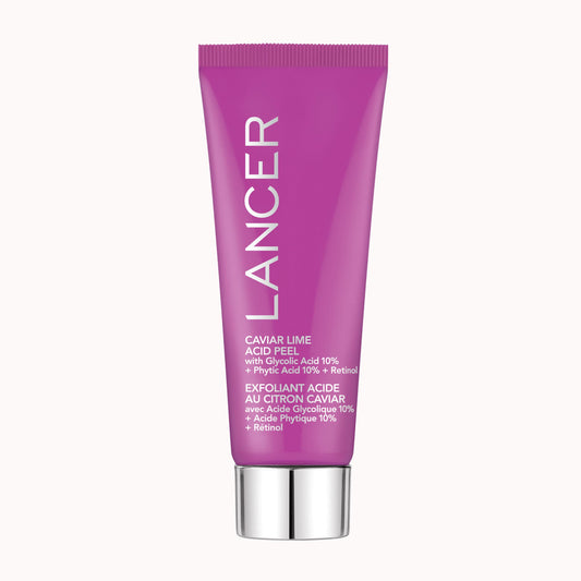 Lancer Skincare Caviar Lime Acid & Retinol Peel | Glycolic Acid Chemical Peel for Face | Chemical Exfoliant for Dark Spots & Dead Skin Remover | 0.5