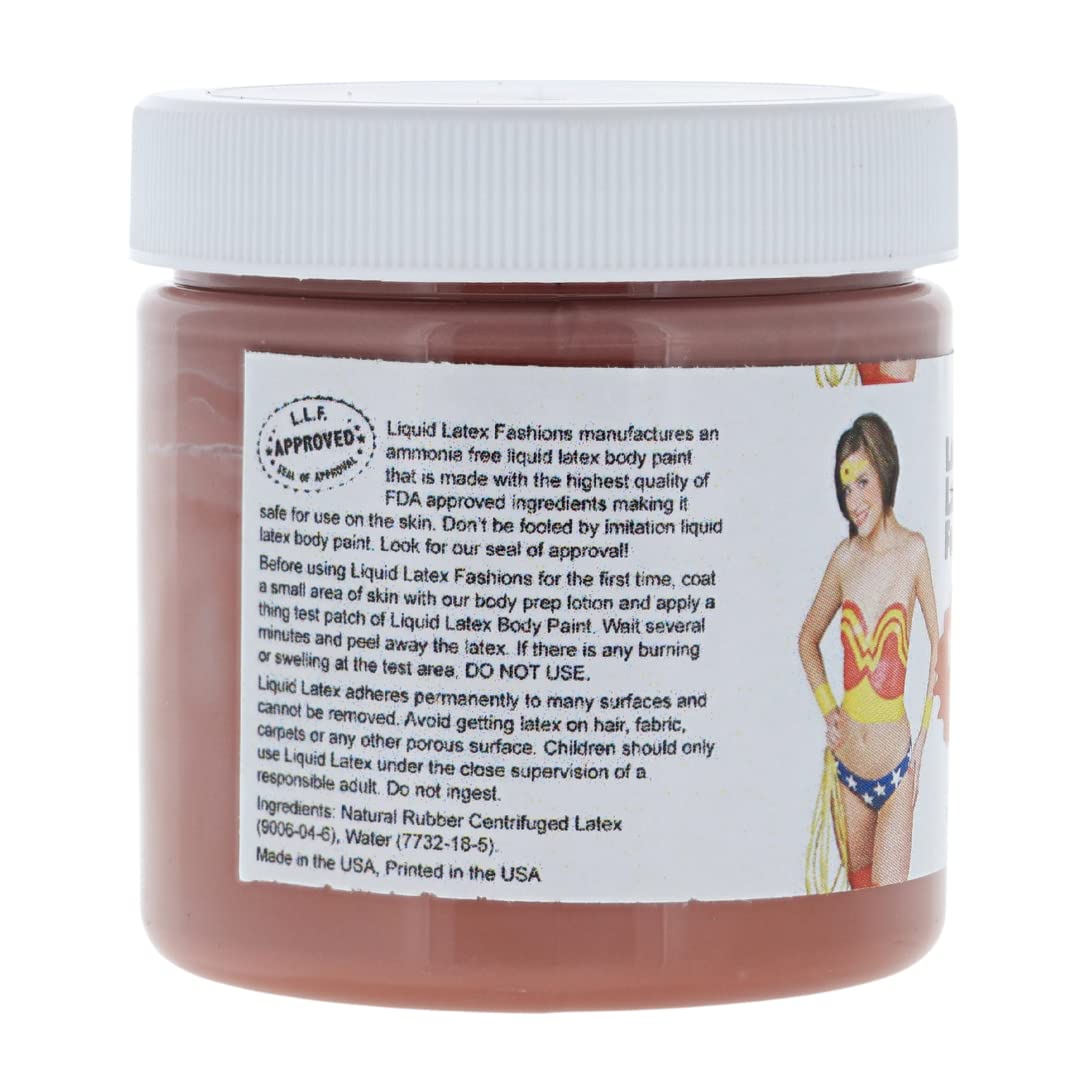 Metallic Copper 4 Fl Oz - Liquid Latex Face and Body Paint, Ammonia Free No Odor, Halloween Cosplay and Costumes