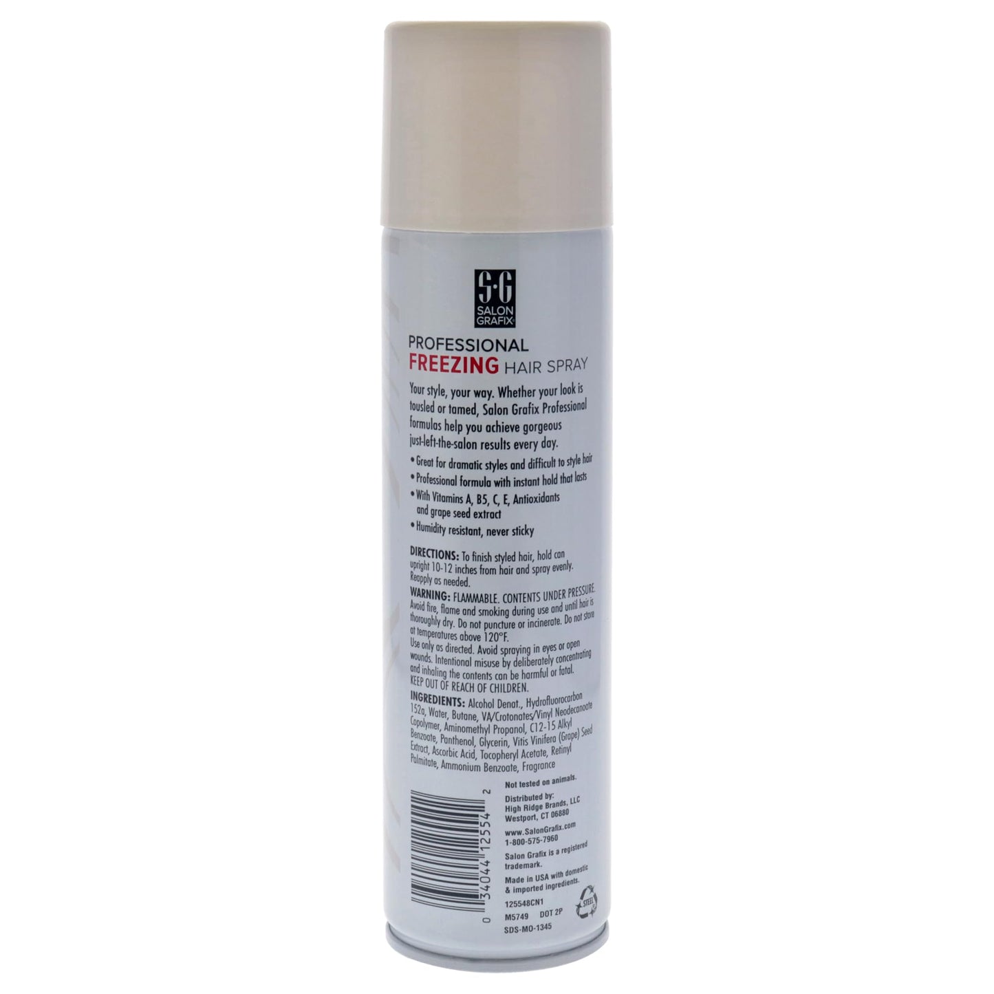 Salon Grafix Freezing Hair Spray Mega Hold - Quick-Drying Hairspray for Women and Men - Volumizing Hair Spray - Professional Quality Results - 10 oz