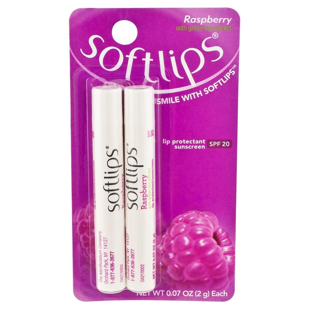 SoftLips Lip Balm With SPF 20 Raspberry, 6-Pack