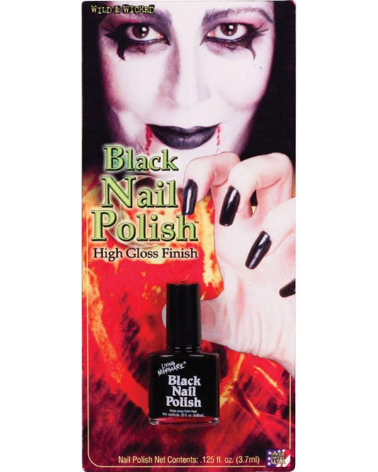 Costumes For All Occasions Fw9474Bk Nail Polish Black Beauty & Personal Care Fun World
