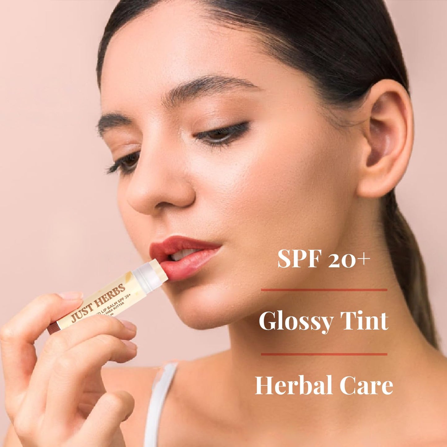 Just Herbs Tinted Lip Balm SPF 20+ Cherry Beauty and Personal Care Just Herbs