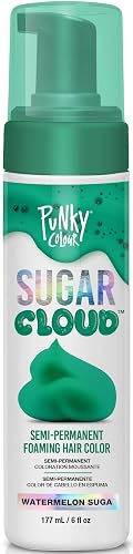 Punky Sugar Cloud Semi-Permanent Foam Hair Color, Watermelon Suga - Vibrant Hair Dye for Long-Lasting Color, Easy Application Foam Hair Dye, 6 fl oz.
