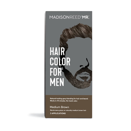 Madison Reed Mr. Hair Color for Men, Medium Brown Demi-Permanent Hair Dye, Reduces Grays in 15 Minutes For Hair & Beard, Nourishing & Strengthening