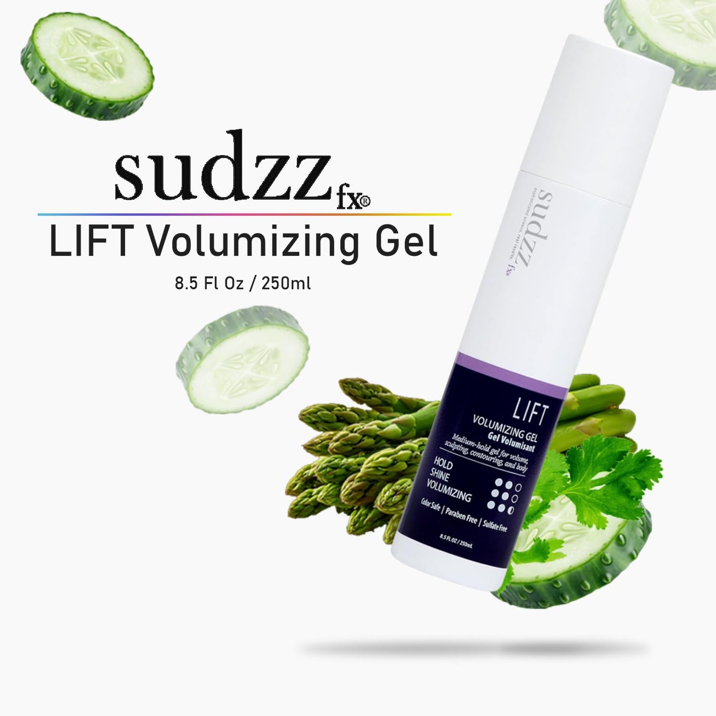 SUDZZFX LIFT Volumizing Gel, 8.5 Fl Oz (Formerly Zephyr) - Spray for Fine Hair Shine & Medium Hold - Thickening Formula for Men & Women