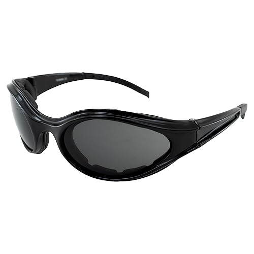 Global Vision Eyewear Windmaster Womens Padded Motorcycle Sunglasses w/Anti-Fog Smoke Lens