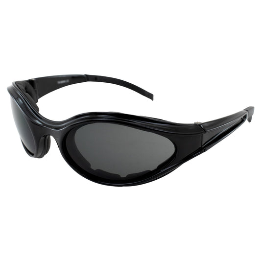Global Vision Eyewear Windmaster Womens Padded Motorcycle Sunglasses w/Anti-Fog Smoke Lens