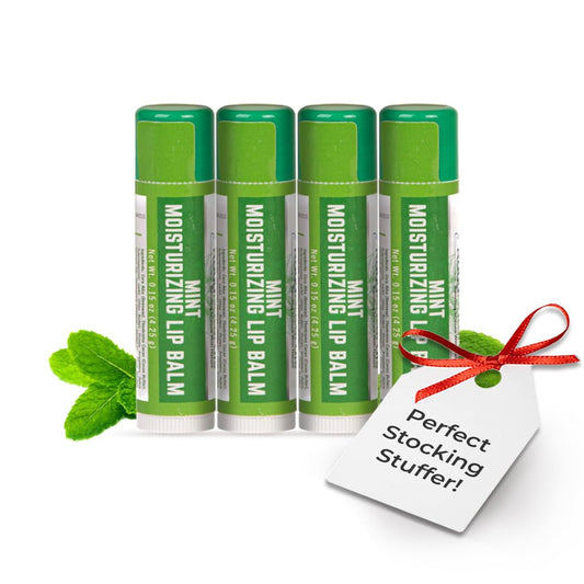 RaGaNaturals Natural Mint Lip Balm - Hydrating Lip Moisturizer for Dry & Cracked Lips with Shea Butter, Cocoa Butter, Vitamin E & Beeswax - Refreshing Beauty and Personal Care RaGaNaturals