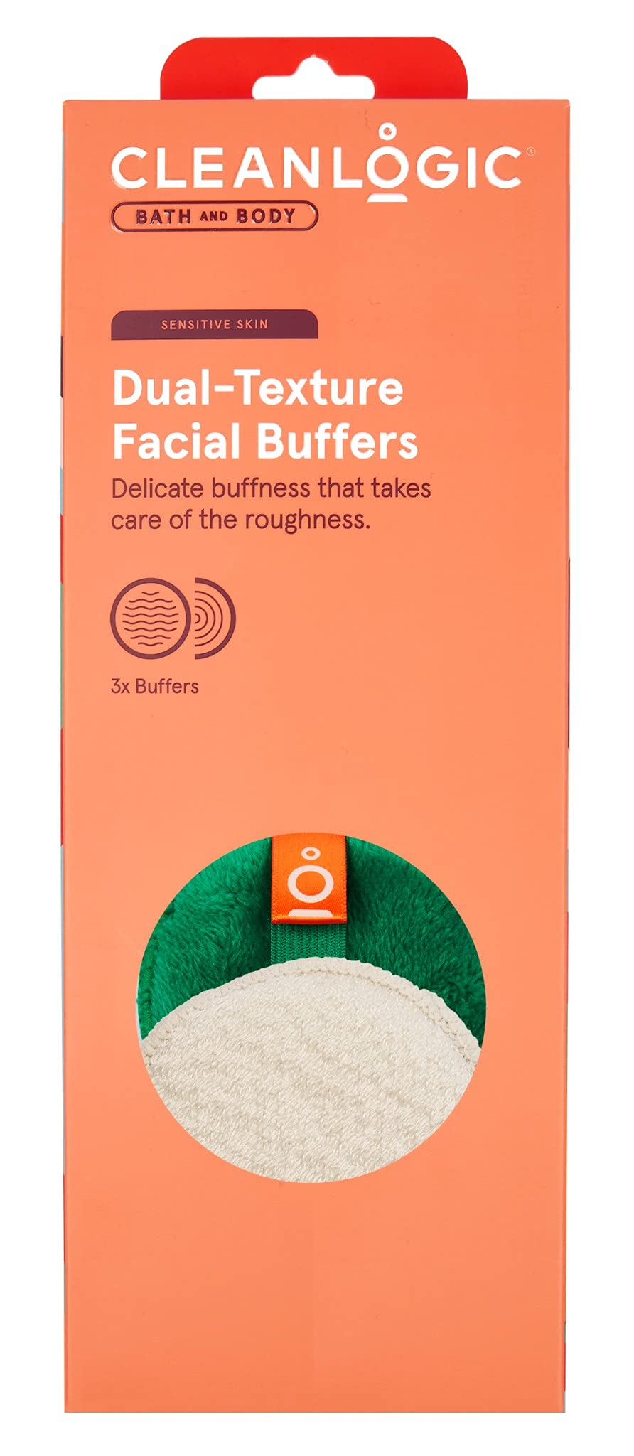 Clean Logic Dual-Texture Facial Buffers Sensitive Skin (Pack of 3)