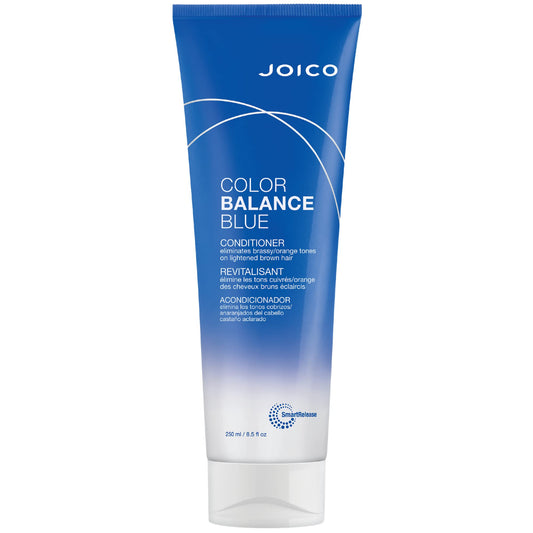Joico Color Balance Blue Conditioner | For Lightened Brown Hair | Eliminate Brassy Orange Tones | Boost Color Vibrancy & Shine | UV Protection |