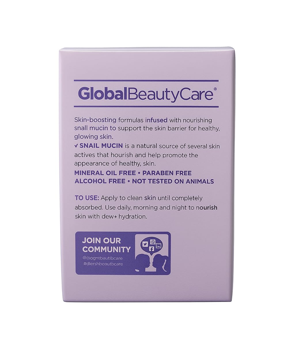 Global Beauty Care Snail Mucin Moisturizer Hydrating Brightening Replenishing 1.7 fl oz / 50mL