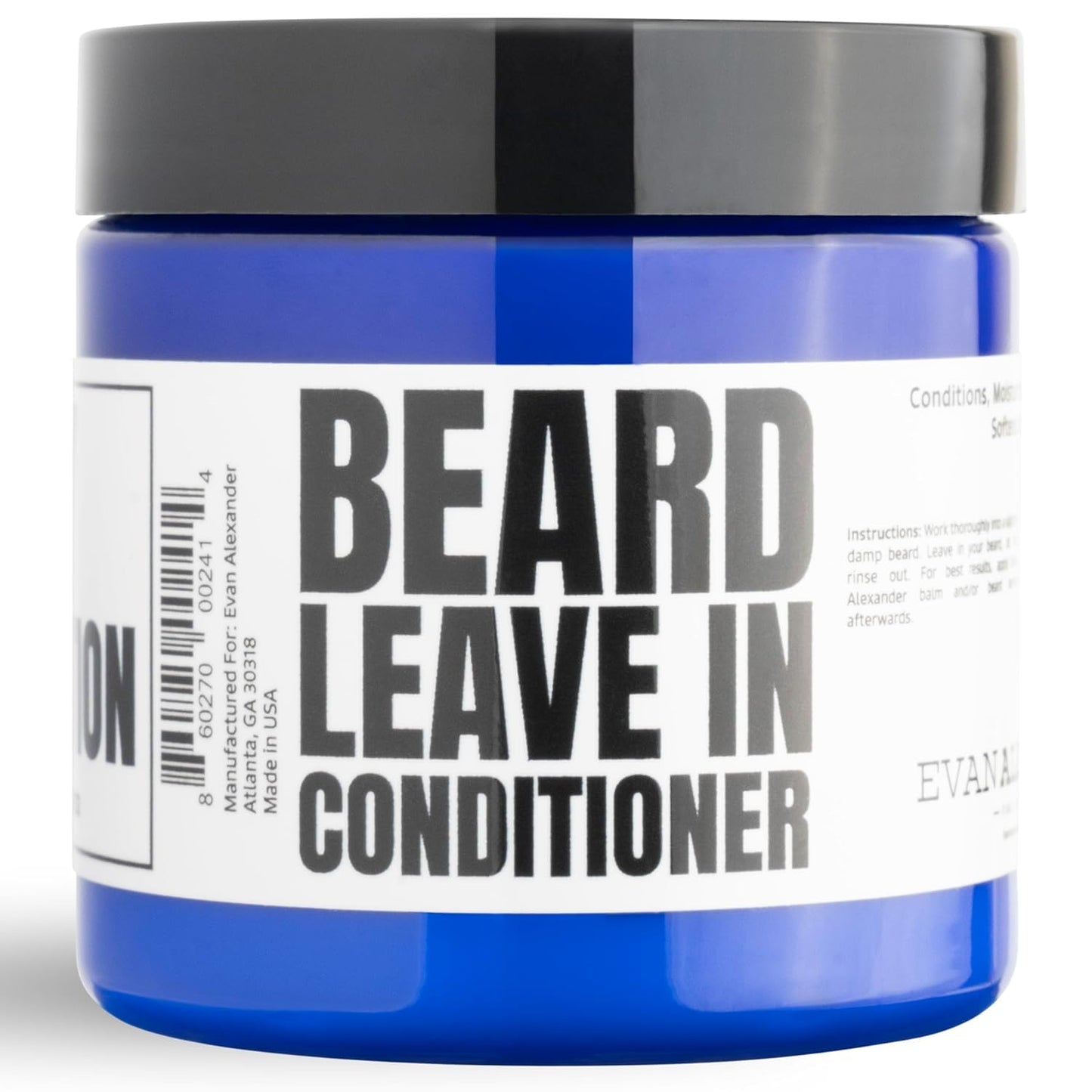 Evan Alexander Fine Grooming MY Hydration Beard Leave-In Conditioner for Men - 4 oz, Hydrates, Softens, Eliminates Dryness, Tames Frizz, Promotes