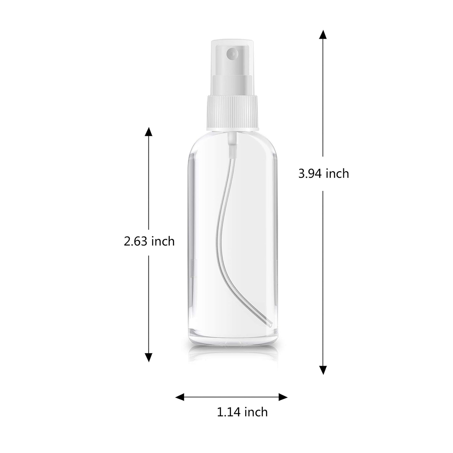 ZEROFIRE 4 Pack Spray Bottles 1oz Clear Plastic Empty Refillable Mini Spritzer for Travel, Cleaning, Gardening, Skin Care Atomizer for Essential Oils Beauty and Personal Care ZEROFIRE