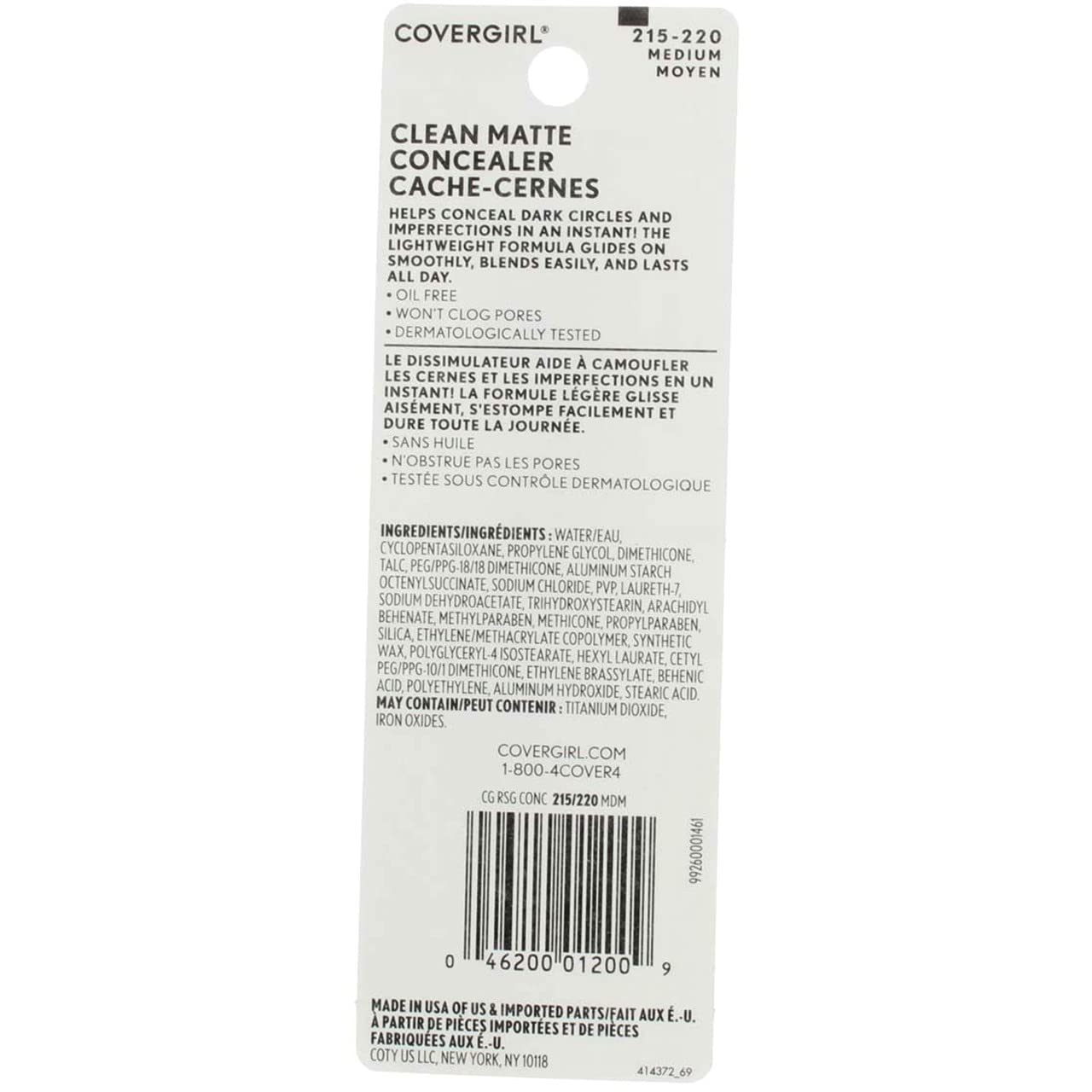 CoverGirl Ready Set Gorgeous Medium Concealer -- 2 per case.