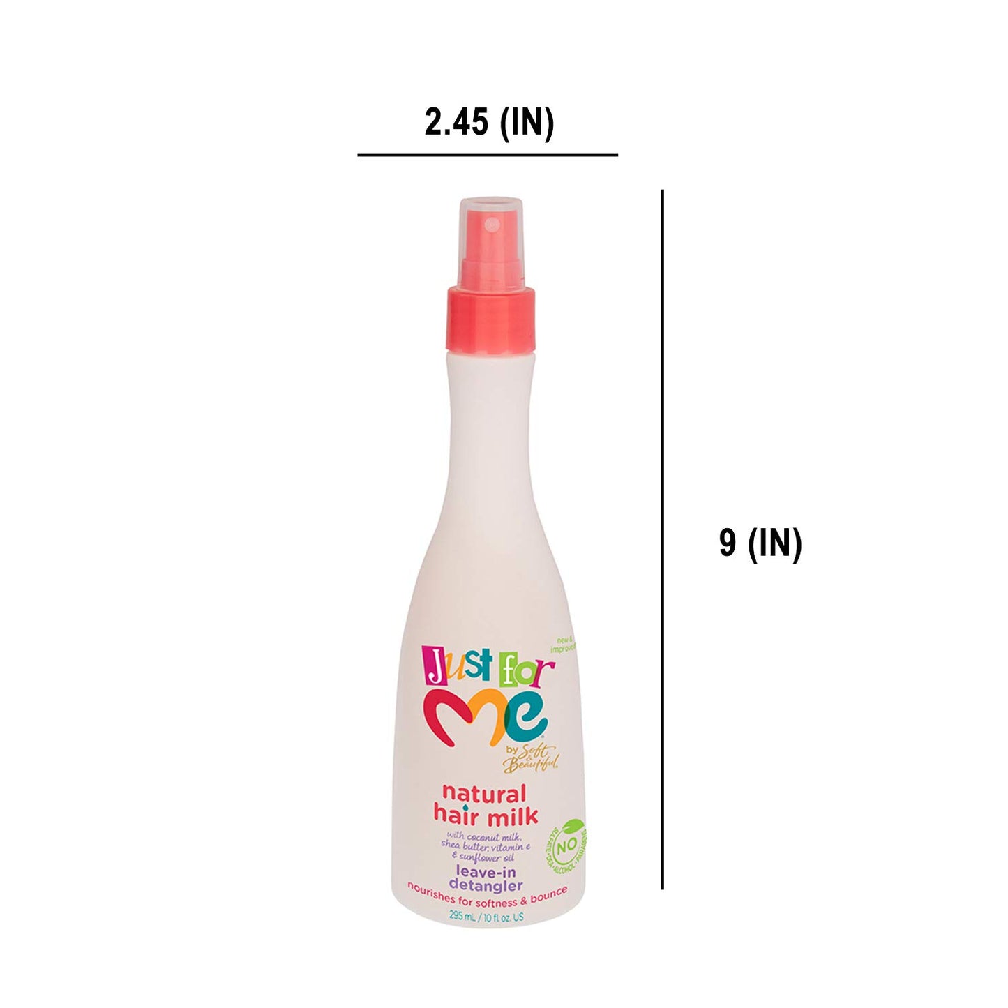 Just for Me Natural Hair Milk Detangler - Detangles & Helps Prevent Breakage, For All Hair Textures, Contains Coconut Milk, Shea Butter & Sunflower