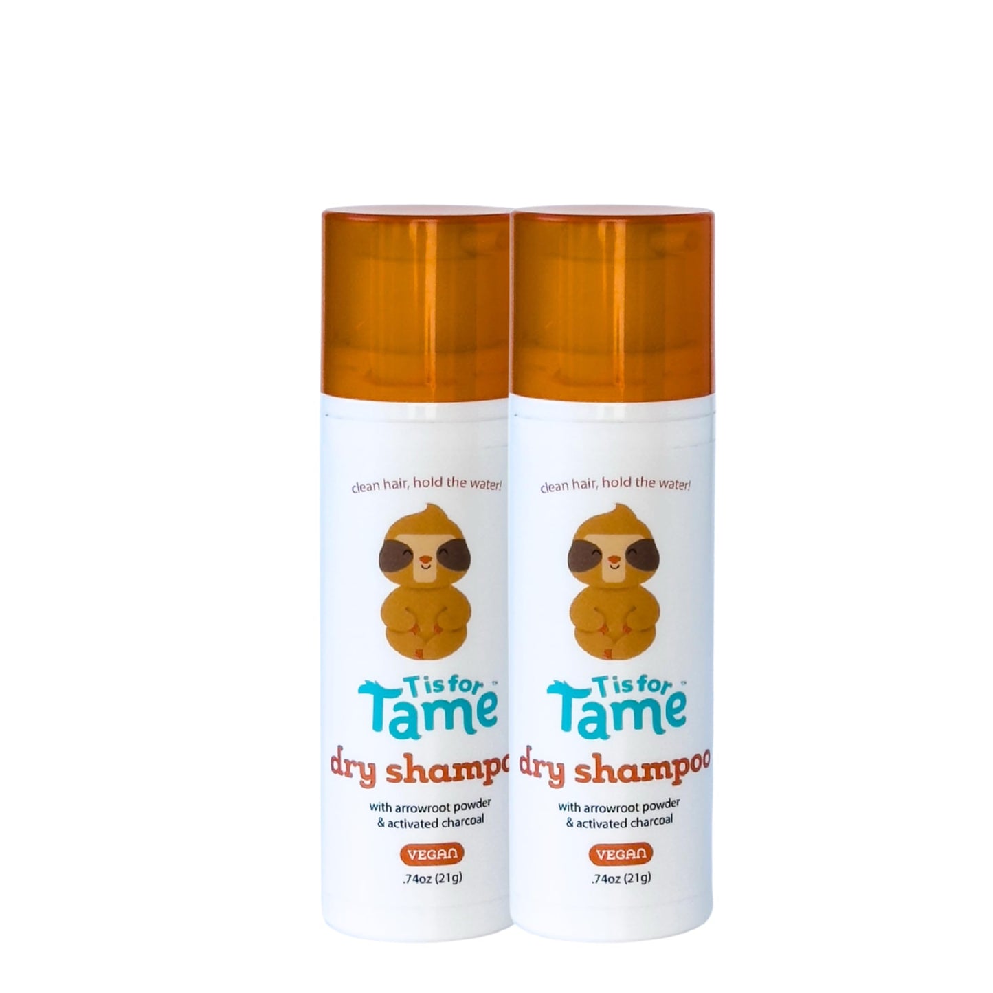 T is for Tame - Powder Puff Dry Shampoo for Babies & Kids - Gentle Hair Formula with Arrowroot Powder & Activated Charcoal, Mess-Free Application