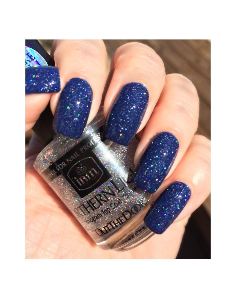 INM Northern Lights Silver Hologram Top Coat, Fast Drying, 1/2 Ounce (1-Unit) Beauty & Personal Care INM
