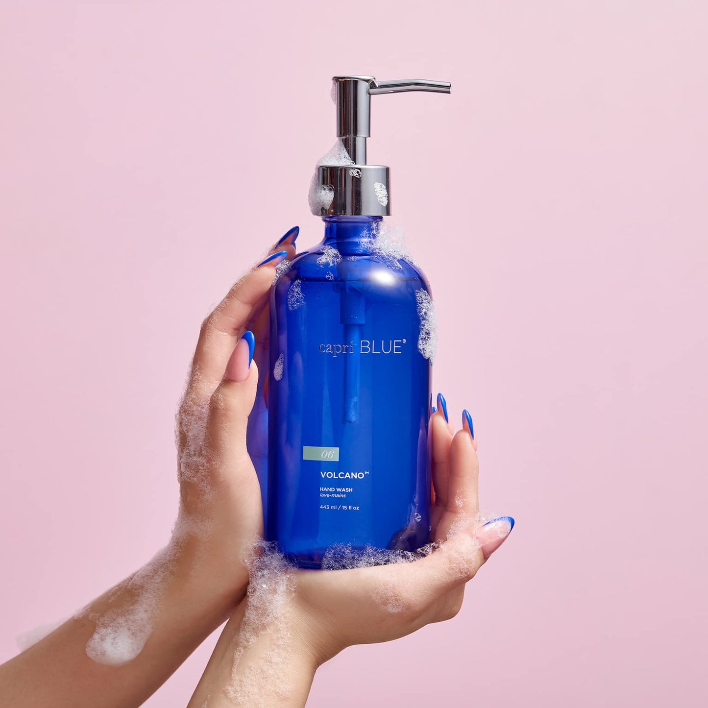 Capri Blue Hand Wash Soap - Liquid Luxury Hand Soap - Tropical & Fruity Scented Moisturizing Wash - Refillable Glass Pump Bottle - No Added Gluten