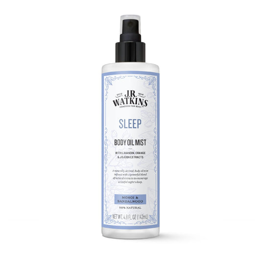 J.R. Watkins Sleep Body Oil Mist, Hydrates Skin and Encourages Restful Sleep, Natural Monoi & Sandalwood, 4.8 oz Beauty & Personal Care J.R. Watkins