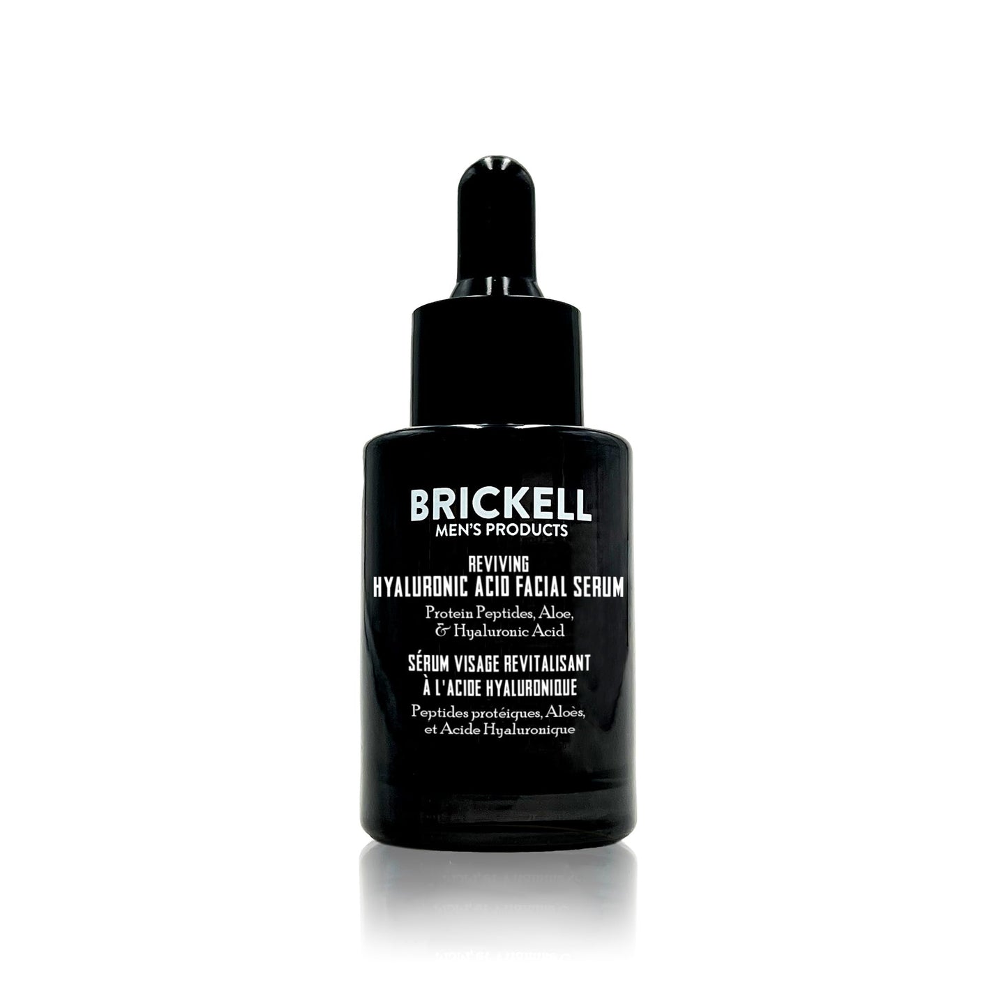 Brickell Men's Anti Aging Hyaluronic Acid Serum for Face, Reviving Day Serum for Men, Natural and Organic with Protein Peptides to Restore Firmness