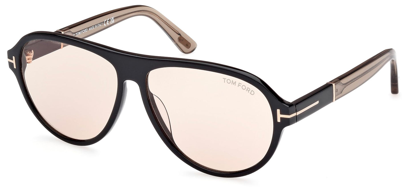Quincy Sunglasses in Black/Shiny Brown