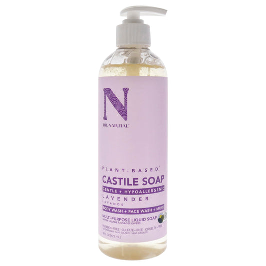 Dr. Natural Castile Liquid Soap - Multi-Use Body Wash, Shampoo and Face Wash - Hydrating Body Soap for Skin, Hair, Pets and Home - Lavender - 16 oz Beauty & Personal Care Dr. Natural