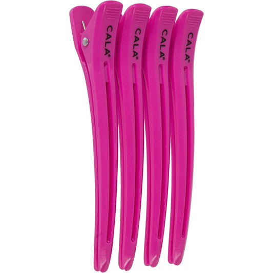 Cala Hot pink duck hair clips 4 count, 4 Count