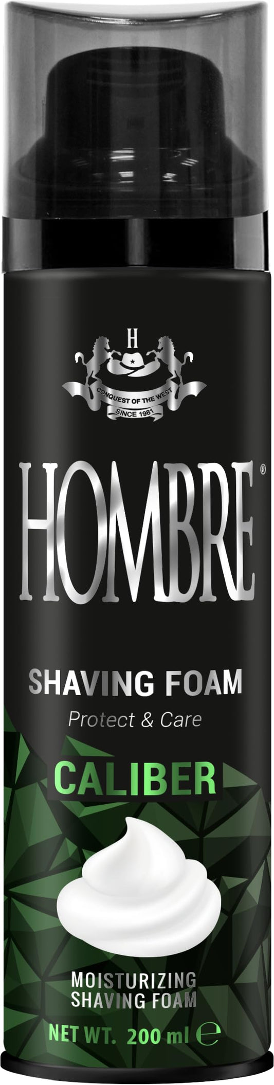 HOMBRE Caliber Shave Foam for Men - Fougère Marine Woody Scent - Intense Masculine Finish - Aluminum-Free Formula 200 ml (Pack of 1) Beauty and Personal Care HOMBRE