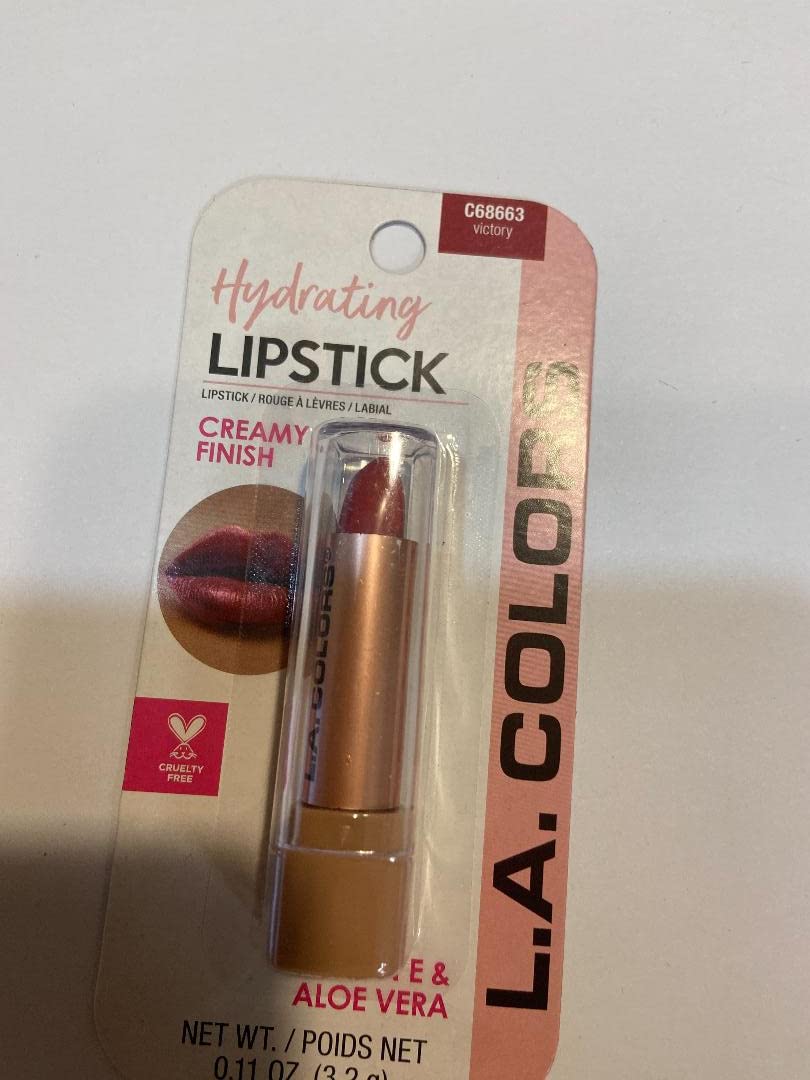 L.A. COLORS Hydrating Creamy Finish With Vitamin E & Aloe Vera Lipstick C68663 Victory