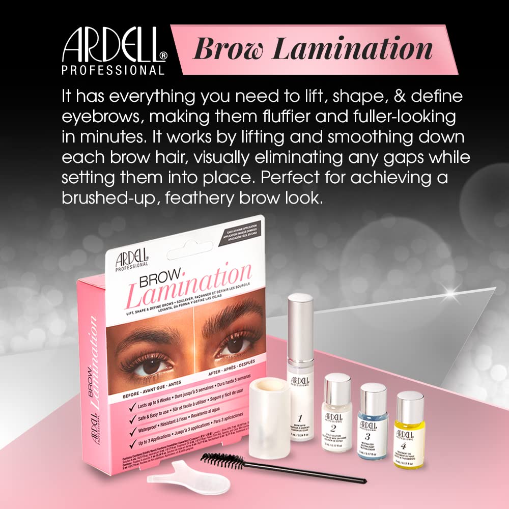 Ardell Brow Lamination Kit, Lift, Shape, and Define Brows, Waterproof, 1-pack
