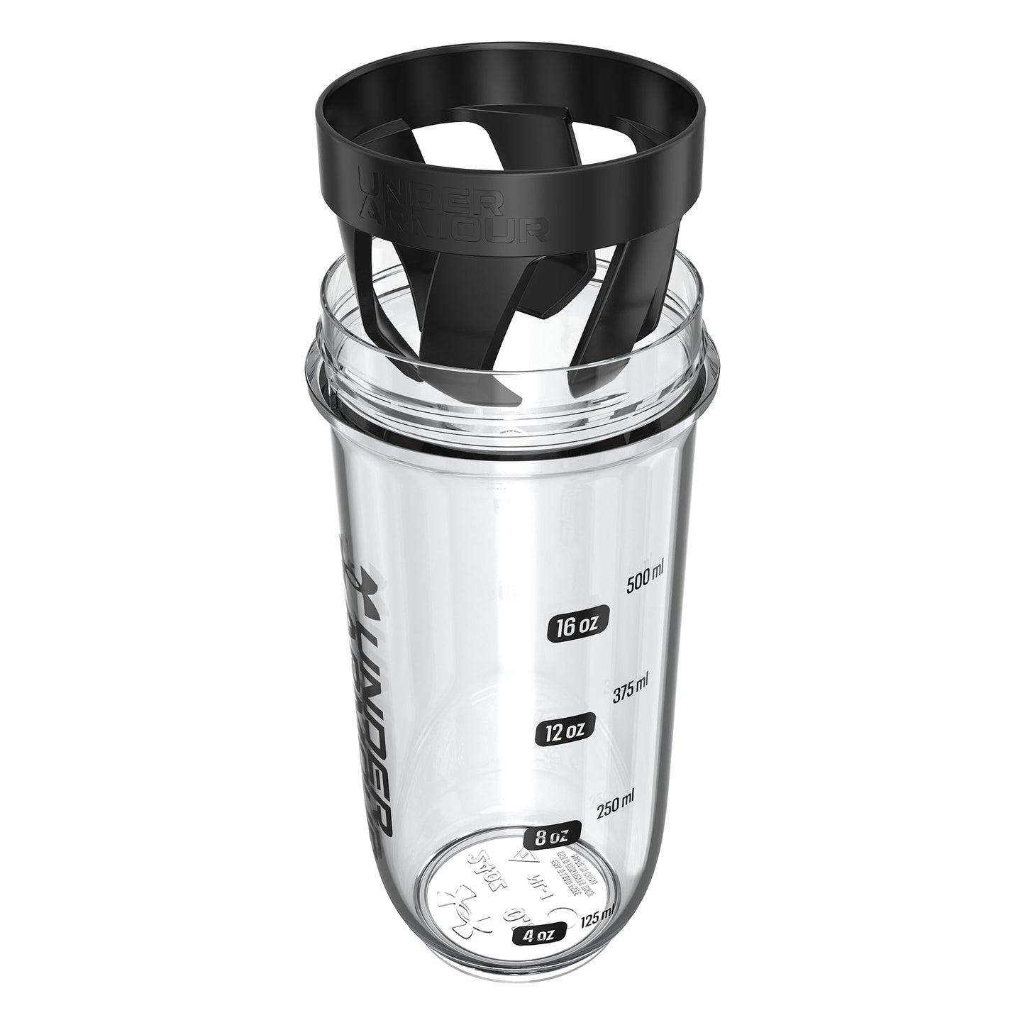 Under Armour UA 24oz Clarity Shaker Bottle Clear/Black OSFA